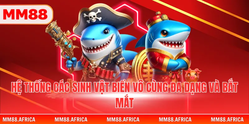 Hệ thống các sinh vật biển vô cùng đa dạng và bắt mắt